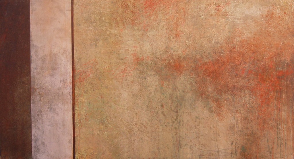 Abstract encaustic painting