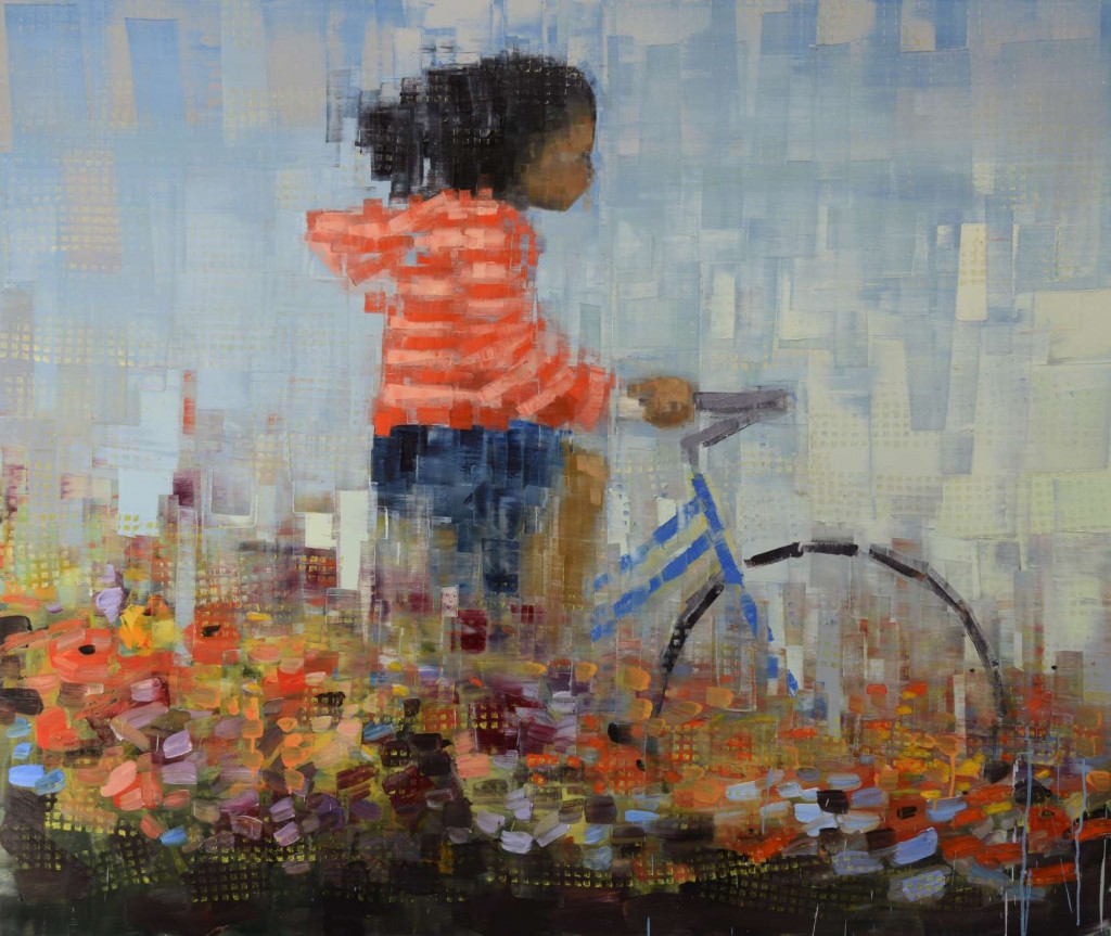 Bicycle painting by Rebecca Kinkead