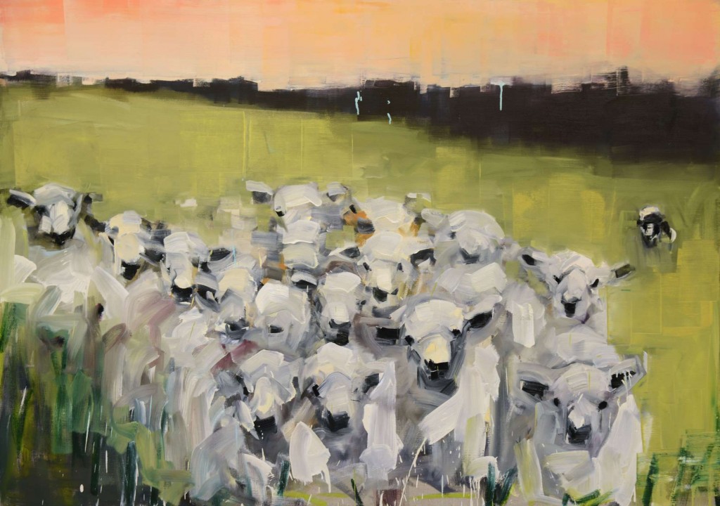 Sheep painting by Rebecca Kinkead